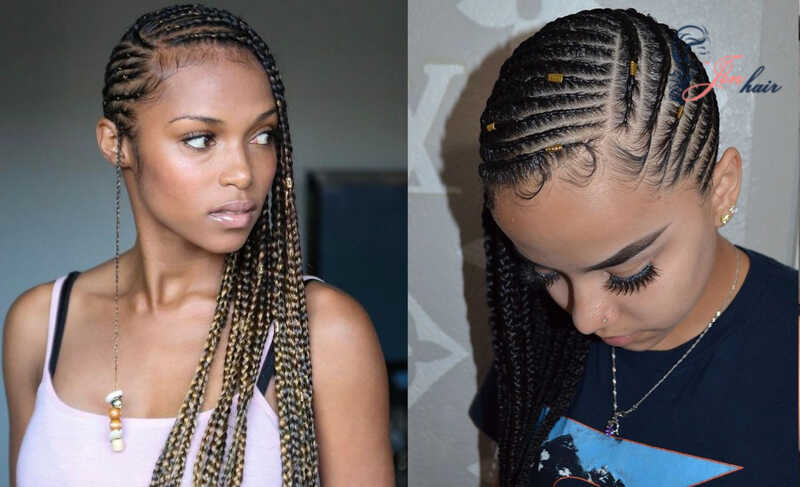 Side lemonade braids have signature side-swept braids