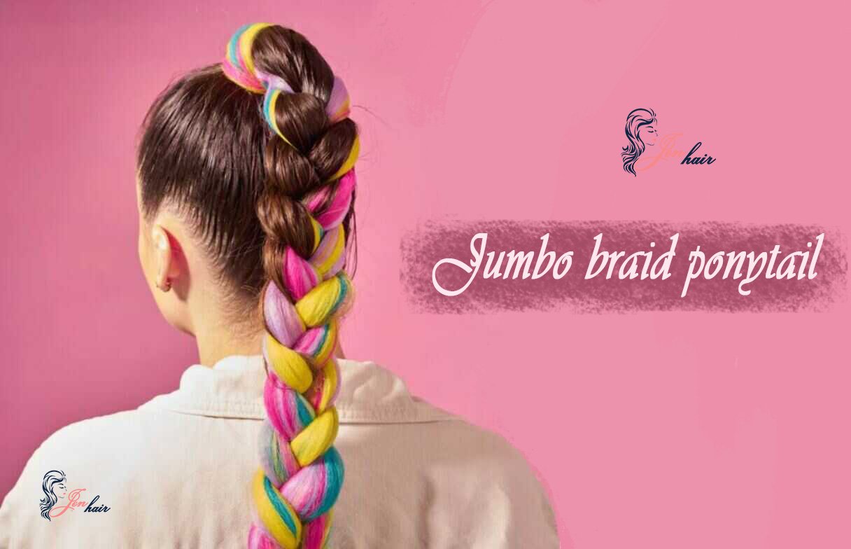 Jumbo braid ponytail