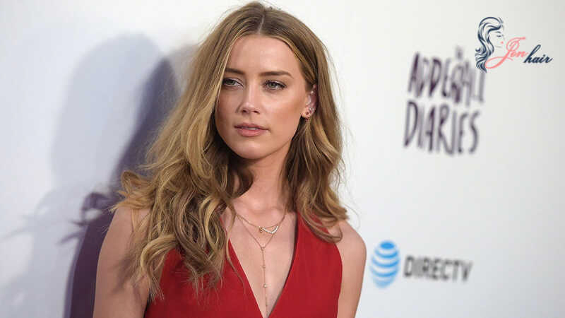 Amber Heard has perfect features from her face to the hair