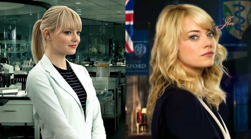 Gwen Stacy in different look through two seasons