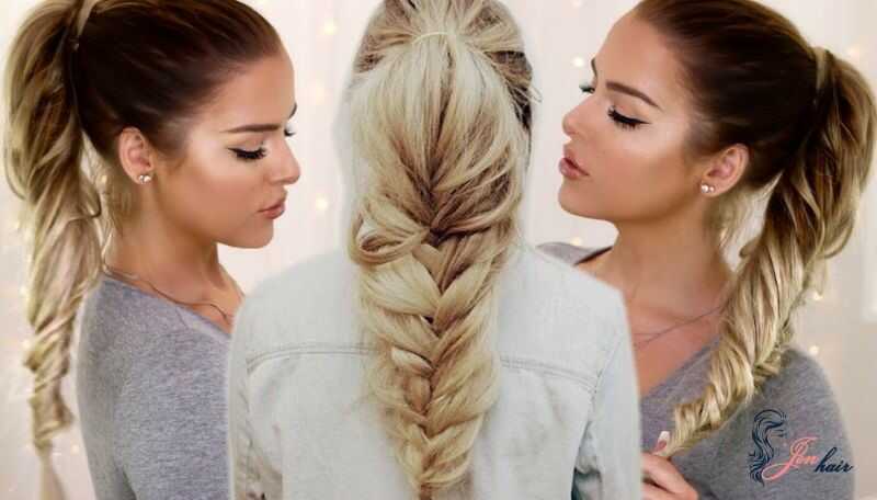 Fishtail ponytail.