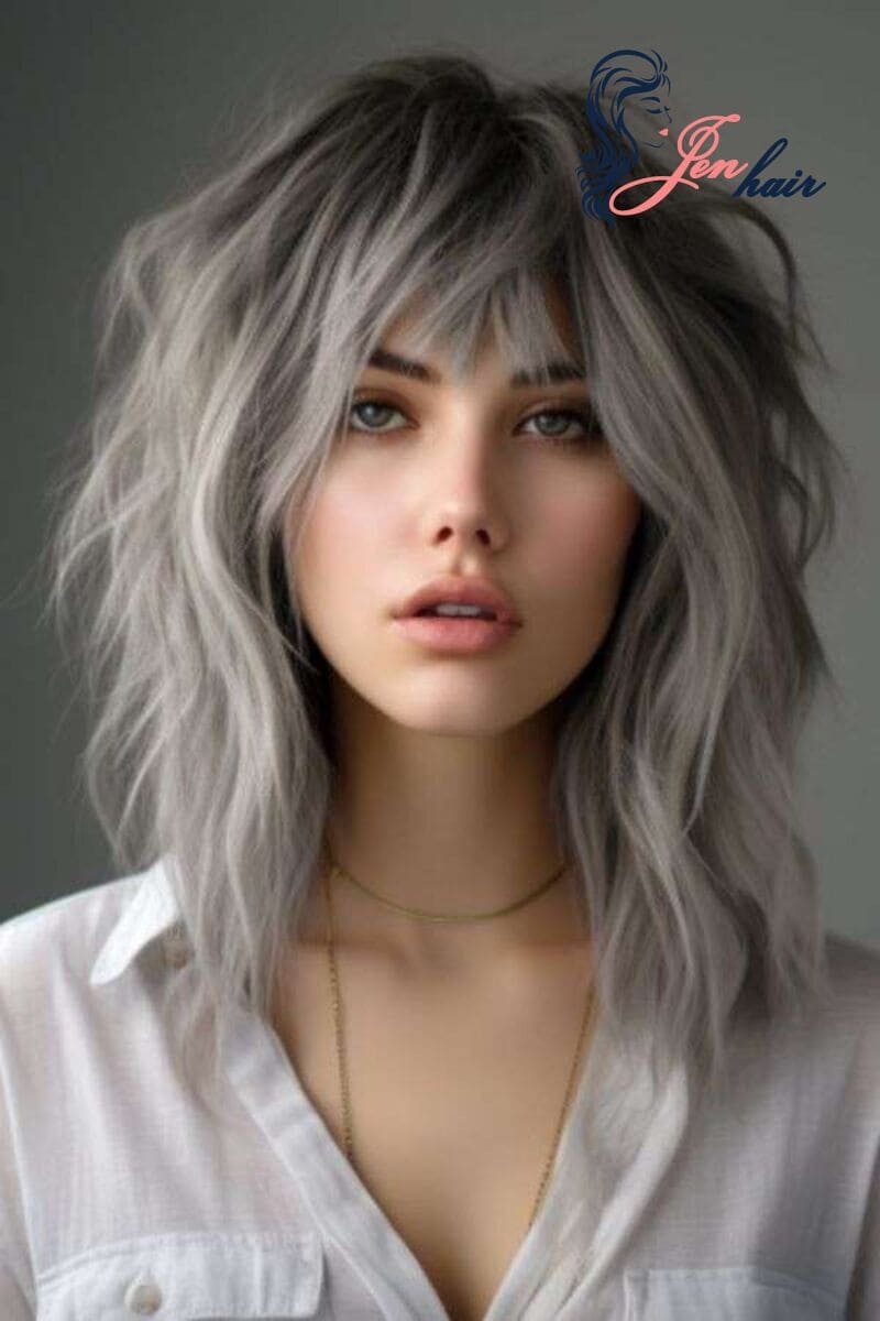Forget about boring haircut, this choppy shag is stetement about your pesonal style