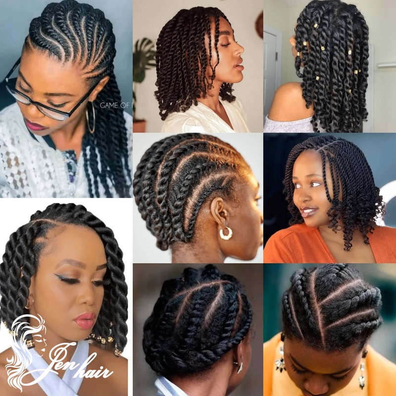 Coily hair is moisturized while remaining fashionable with bantu knots and braids.