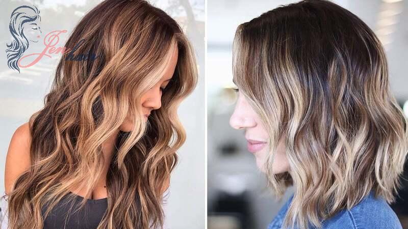 Harmony of brown and blonde hair color