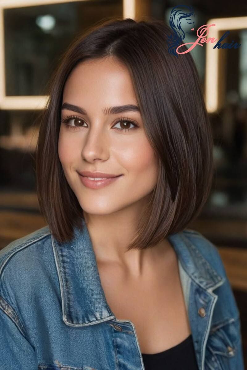 Dark brown bob can be a bold change 