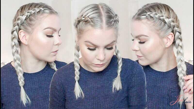 Braiding tight and neat. ponytail with braids on the side