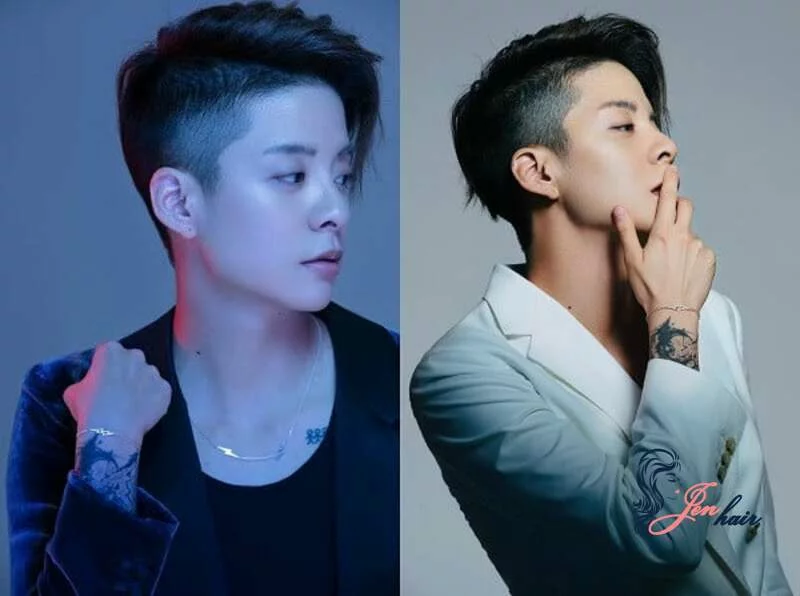 Deep blacks or platinum hair color match with this bold looks.