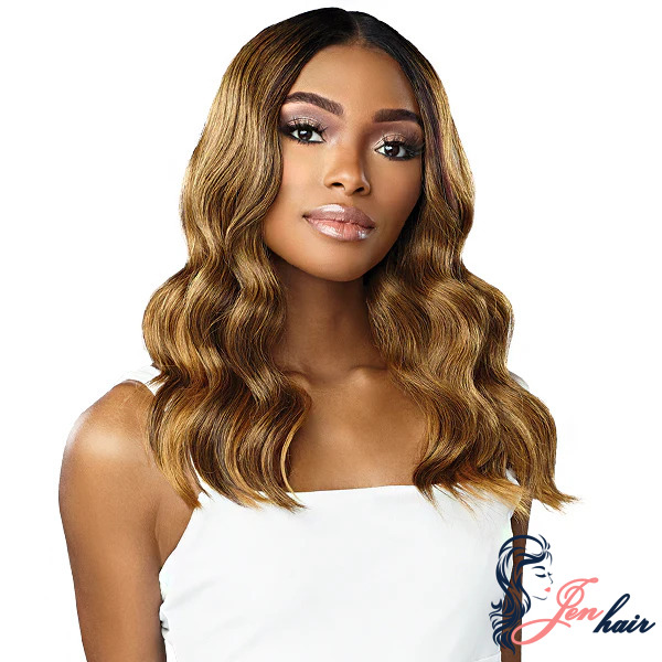 A shoulder-length blunt cut offers a sleek and modern appearance.