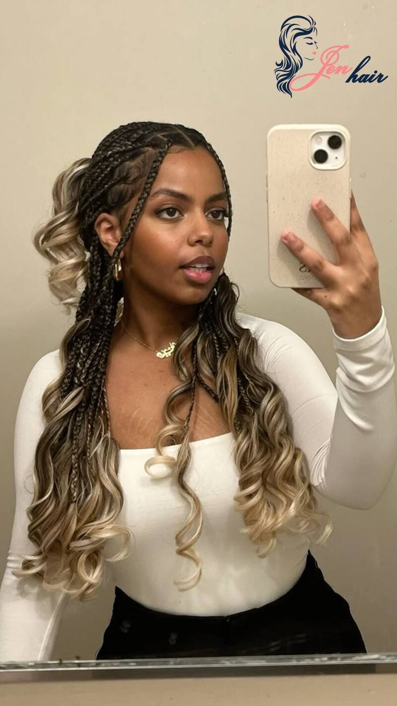 A French curly hair braid extensions can last for six weeks