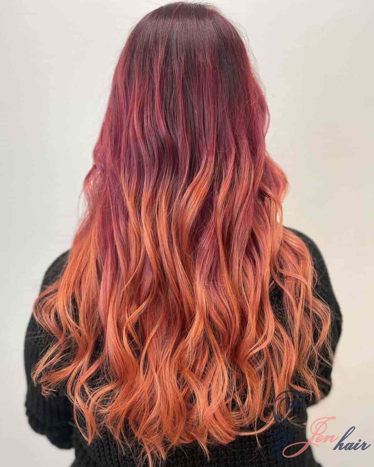 Auburn and violet shades is the perfect mixture