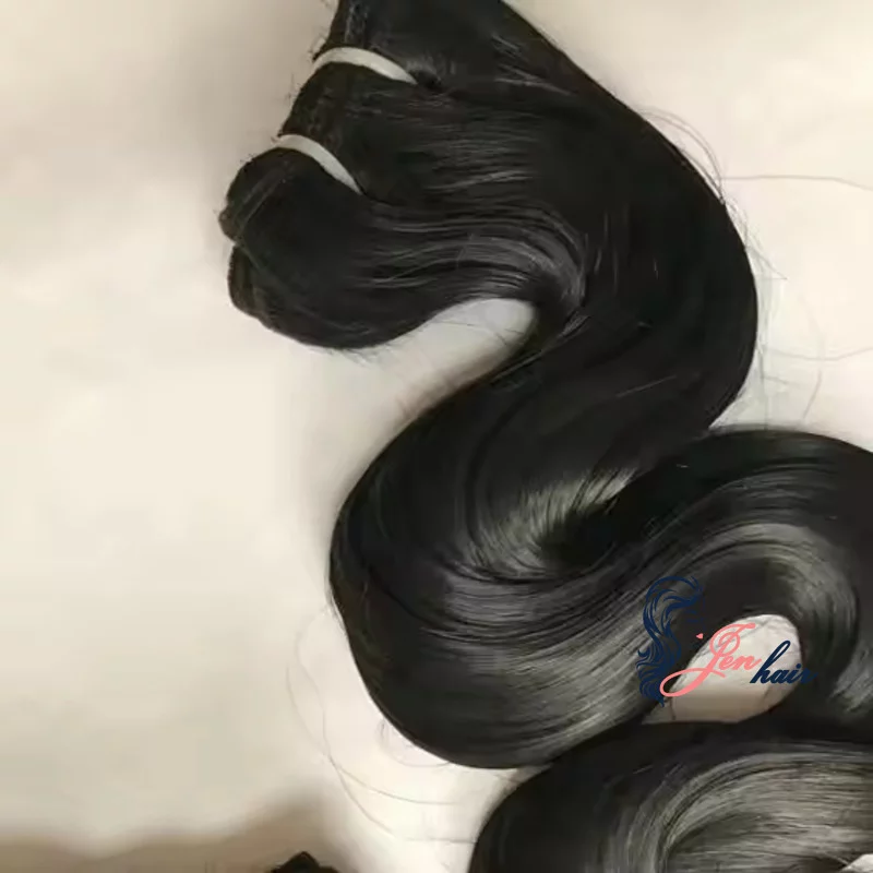 The hair maintains its original texture, offering a more natural look and feel.