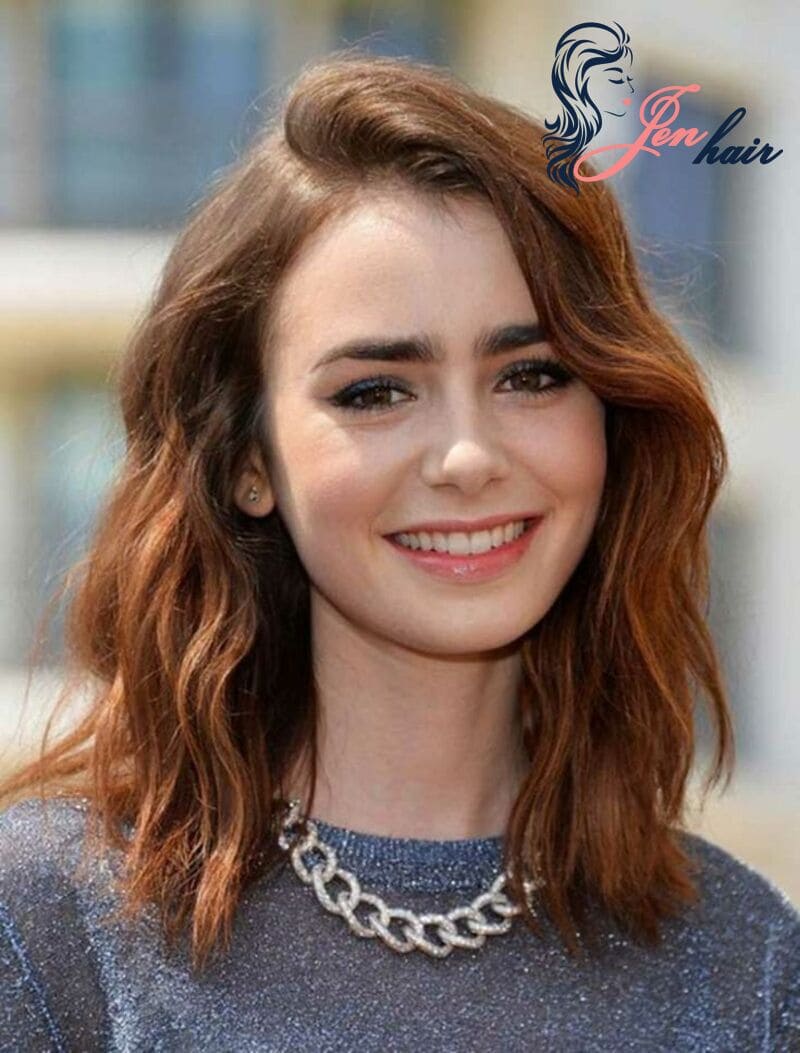 Even if you're Lily Collins, you still can’t get out of this hairstyle! 