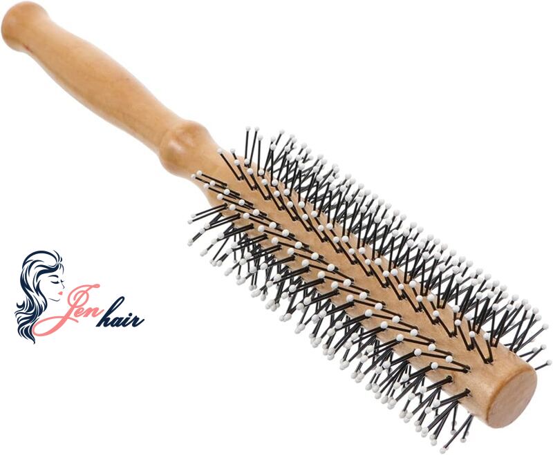 Round brush or styling comb – helps define the shape and part