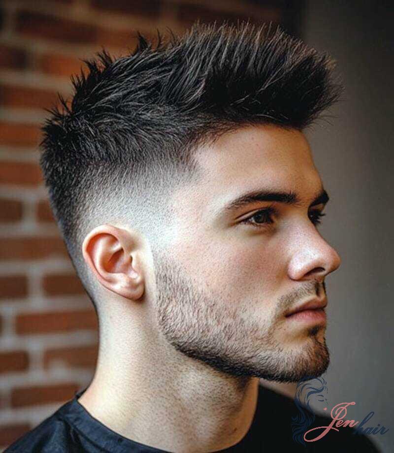 Faded spiked hair