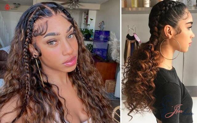 Elegant braiding hairstyle