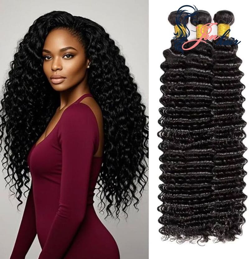The Best Deep Wave Human Hair Bundles Styles Will Change Your Summer! 10 deep wave human hair bundles Human hair has higher price