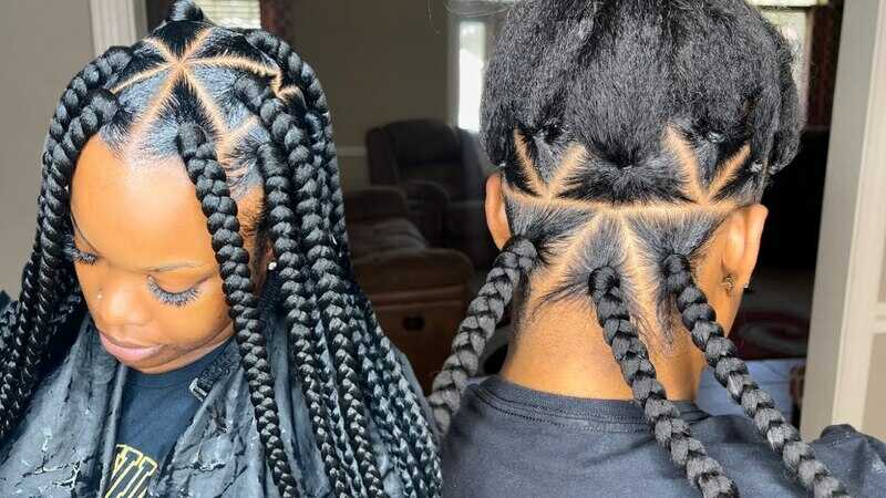 Let’s give triangle box braids a try