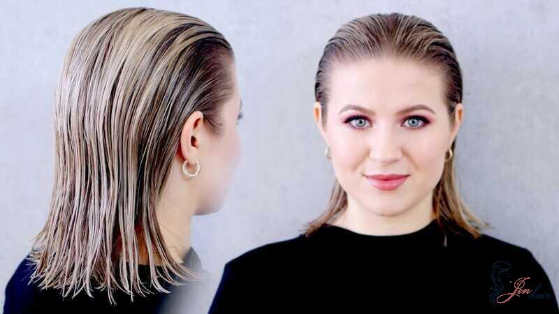10+ Sleek Hair Ideas for a Polished And Chic Look 3 Sleek Hair Wet hair help elongates your face