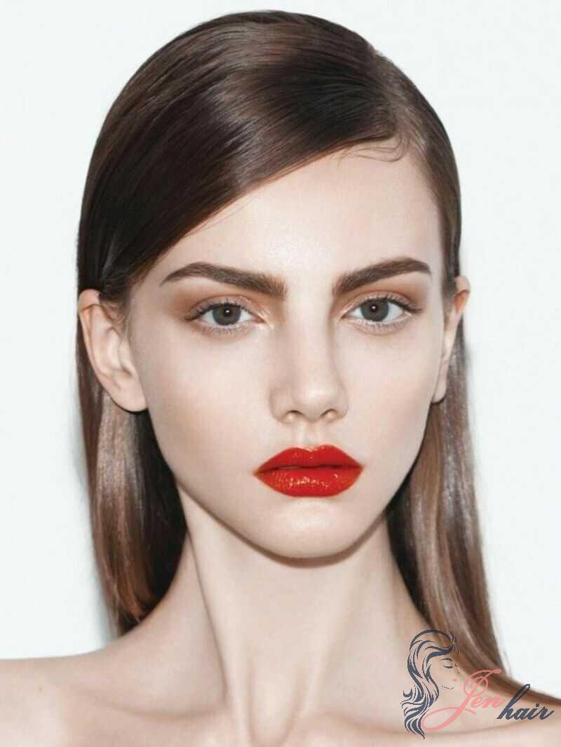 10+ Sleek Hair Ideas for a Polished And Chic Look 8 Sleek Hair Moving your part far to one side sharpens your facial features