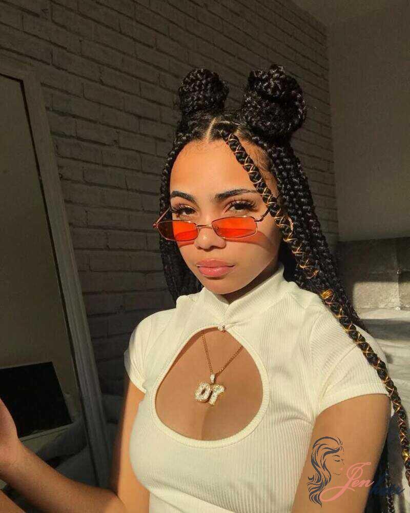 Stunning Styles with Box Braids to Inspire Your Next Look 4 styles with box braids Harmonized combination between chic and casual look