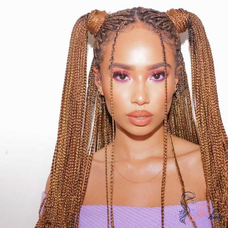 Stunning Styles with Box Braids to Inspire Your Next Look 5 styles with box braids Pigtails are a youthful and fun