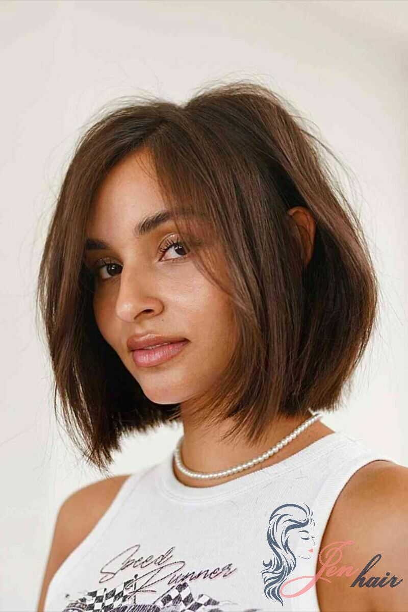 Elegant Dark Hair Ideas For Women With All Styles 1 dark hair Straight neck-length bob makes it perfect for any occasion